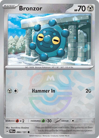 Bronzor (066/131) (Patrón Master Ball) [Escarlata y Púrpura: Evoluciones Prismáticas]