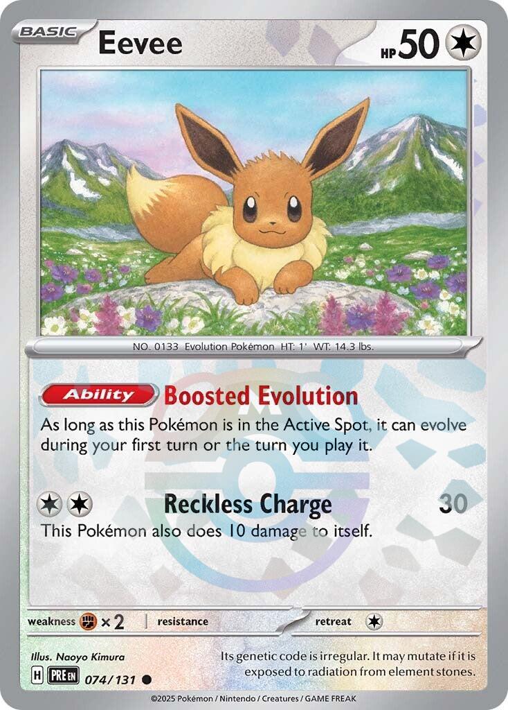 Évoli (074/131) (Motif Master Ball) [Écarlate et Violet : Évolutions Prismatiques]