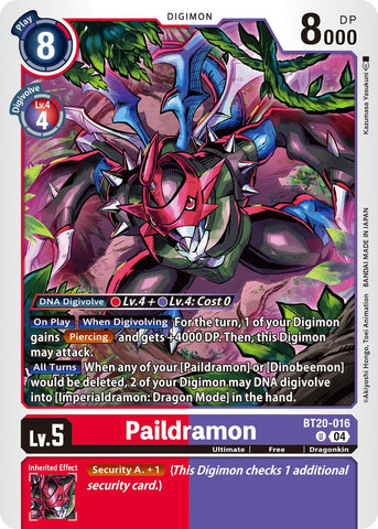Paildramon [BT20-016] [Booster especial de lanzamiento Ver.2.5]