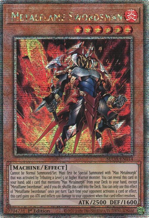 Épéiste Flamme métallique (Secret Rare Un Quart de Siècle) [SUDA-EN014] Secret Rare Un Quart de Siècle