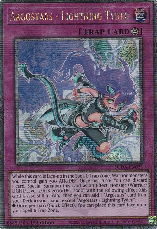 Argostars - Tydeu l'Éclair (Secret Rare du Quart de Siècle) [SUDA-FR071] Secret Rare du Quart de Siècle