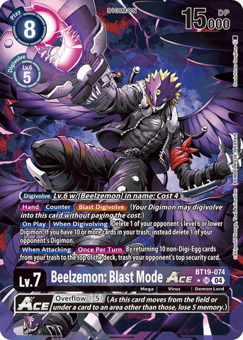 Beelzemon: Modo Ráfaga ACE [BT19-074] (Arte Alternativo) [Booster Especial de Lanzamiento Ver.2.5]