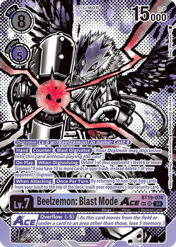 Beelzemon: Modo Ráfaga ACE [BT19-074] (Texturizado) [Pack Especial de Lanzamiento Ver.2.5]