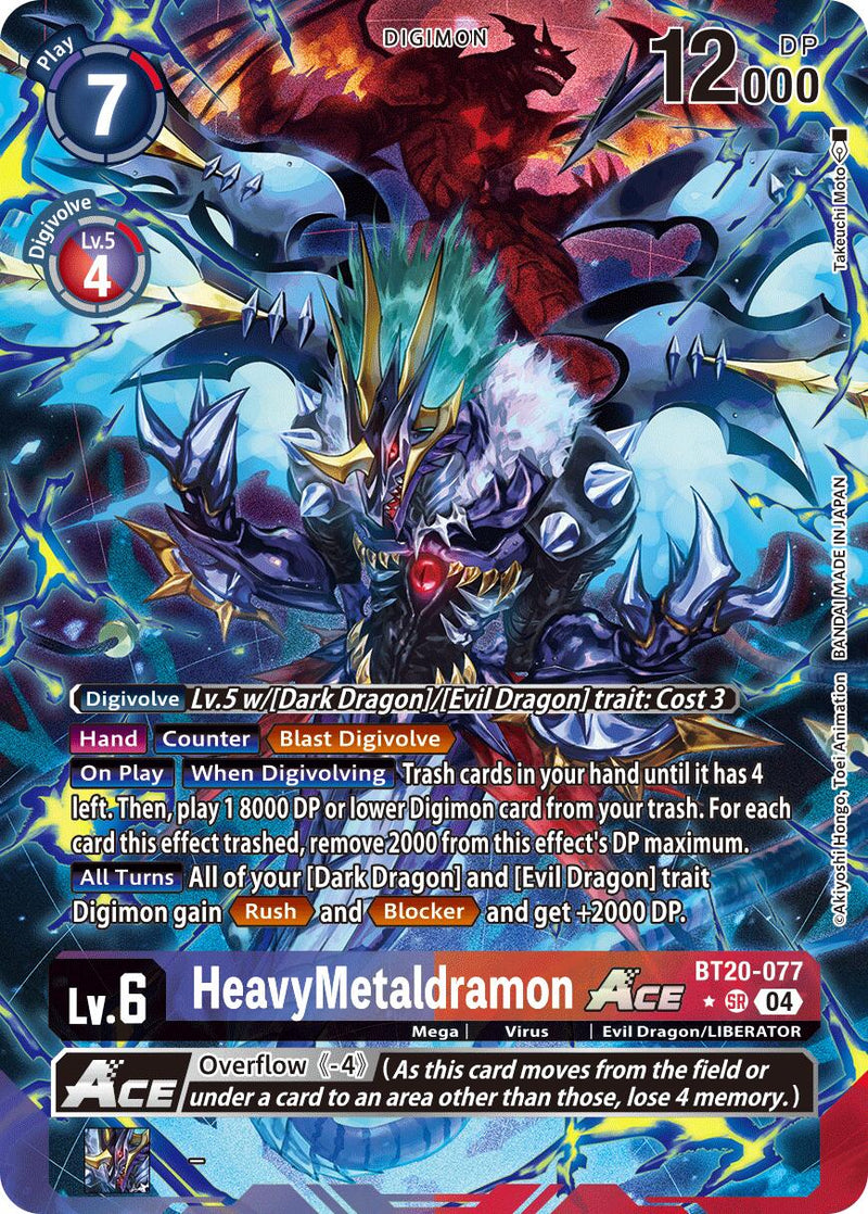 HeavyMetaldramon ACE [BT20-077] (Arte alternativo) [Caja de bonificación Lanzamiento Ver.2.5]
