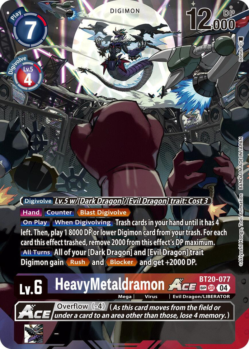 HeavyMetaldramon ACE [BT20-077] (Texturé) [Pack Spécial de Sortie Ver.2.5]