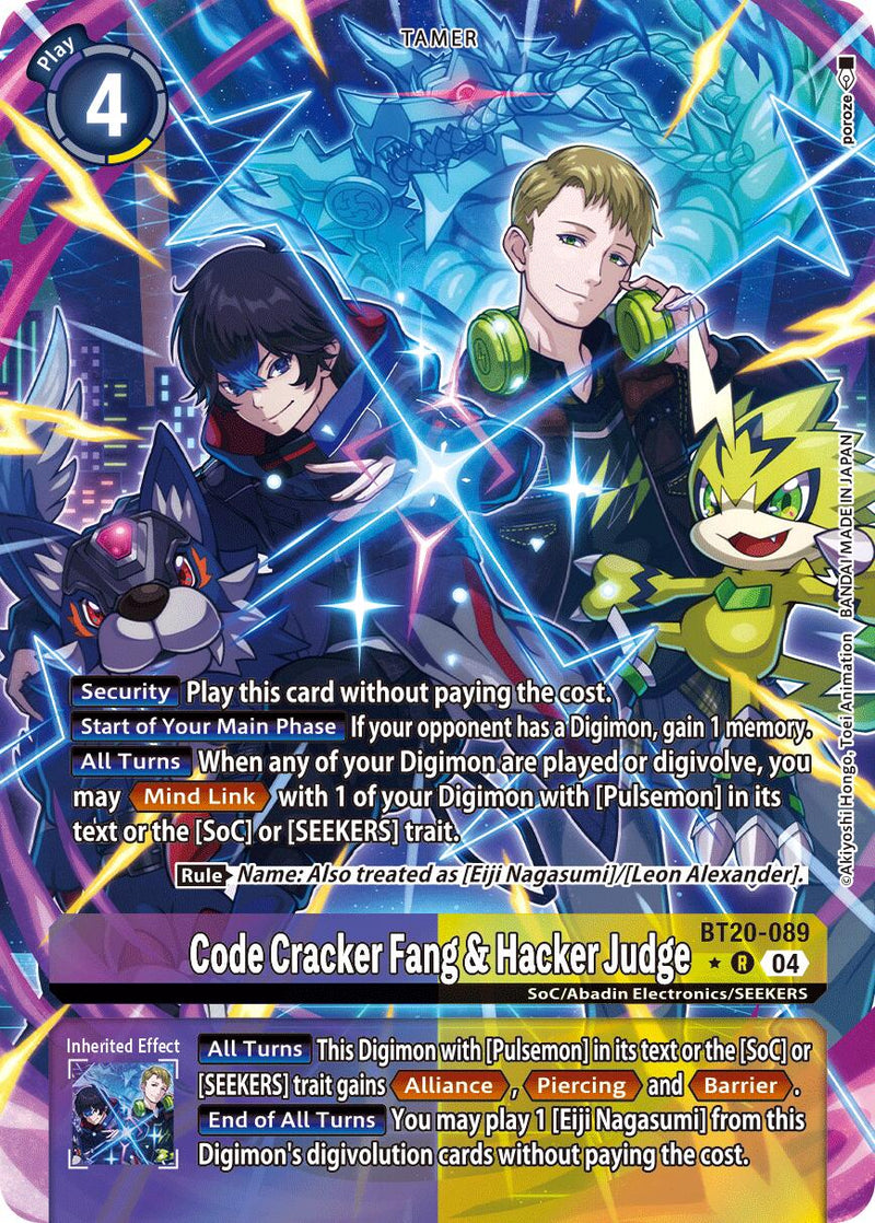 Code Cracker Fang & Hacker Judge [BT20-089] (Illustration alternative) [Booster Spécial de Sortie Ver.2.5]