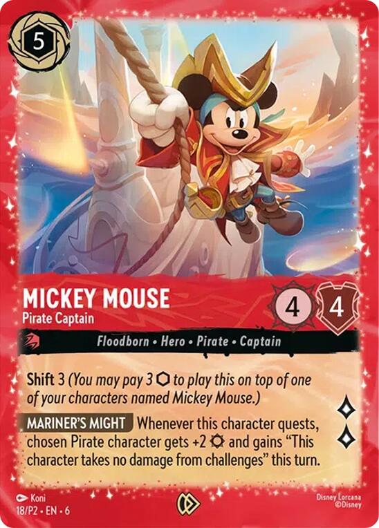 Mickey Mouse - Capitaine Pirate (18) [Cartes promotionnelles]