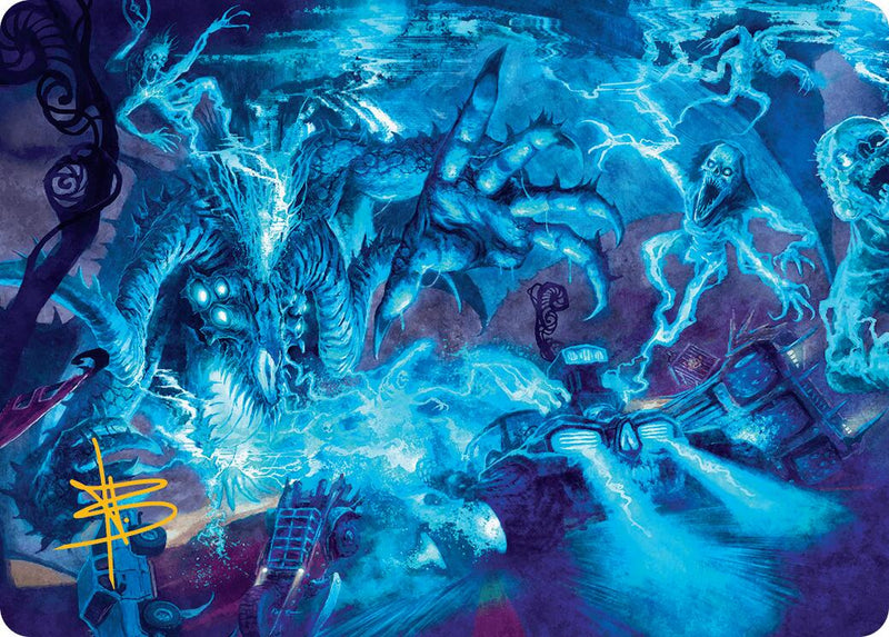 La Carte illustrée Démon de la vitesse (Signature estampée or) [Série artistique Aetherdrift]