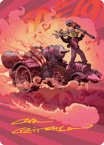 Carte d'art Burner Rocket (Signature estampée à l'or) [Série d'art Aetherdrift]