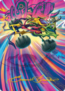 Carte d'art Vélocipède Tonitruant (Signature estampillée or) [Série d'art Aetherdrift]