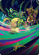 Carte artistique Chariot d'élevage retentissant (signature estampée or) [Série artistique Aetherdrift]
