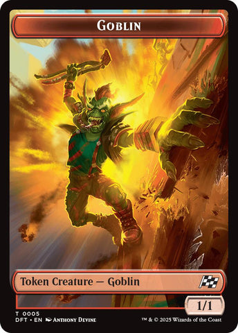 Goblin // Tóptero (0010) Ficha de dos caras [Aetherdrift Tokens]