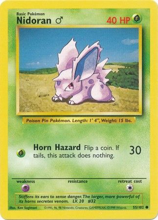 Nidoran ♂ (55/102) (Set de Base illimité)