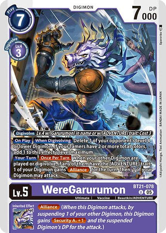 WereGarurumon [BT21-078] [Convergencia Mundial]