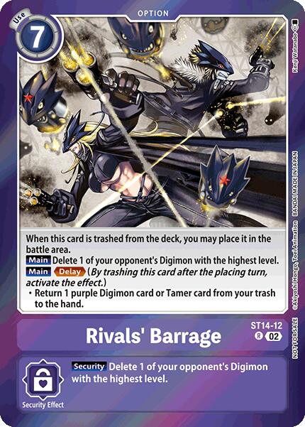 Rivals' Barrage [ST14-12] (Special Event Pack 2025) [Starter Deck: Beelzemon Advanced Deck Set Promos]