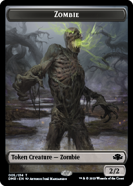 Zombie // jeton recto-verso Construction [Jetons Dominaria remasterisée]