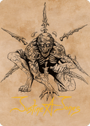 Bhaal, Seigneur du Meurtre Carte artistique (signature estampée or) [Commander Legends : Battle for Baldur's Gate Art Series]