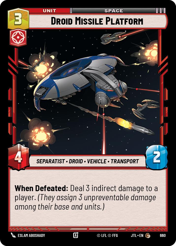 Plateforme lance-missiles droïde (660) [Jump to Lightspeed]
