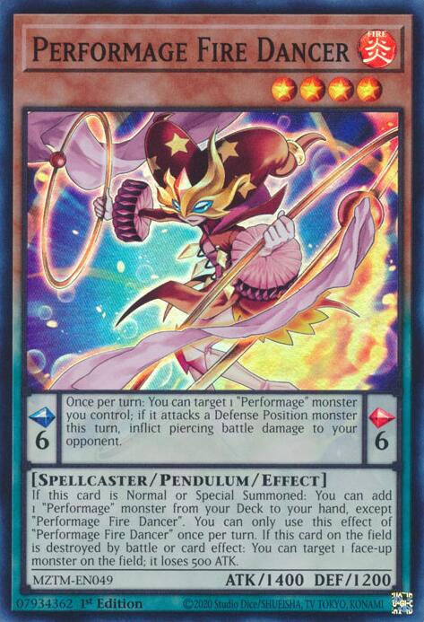 Magicien Artistique Danseur de Feu [MZTM-FR049] Super Rare