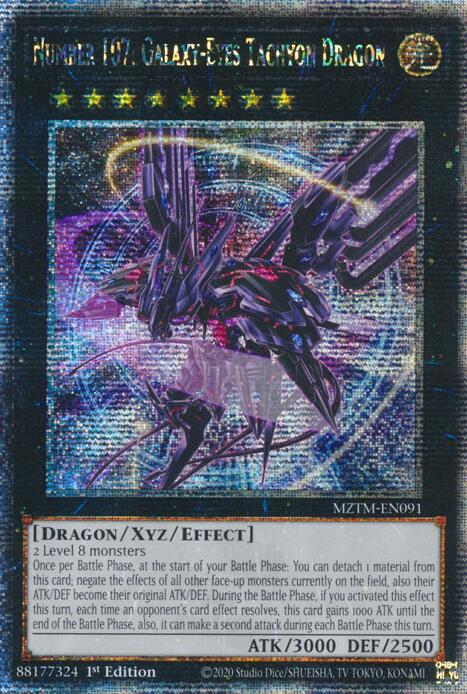 Numéro 107 : Dragon Tachyon aux Yeux Galactiques (Secrète Rare Quart de Siècle) [MZTM-FR091] Secrète Rare Quart de Siècle