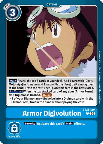Digievolución Blindada [BT21-094] [Convergencia Mundial]