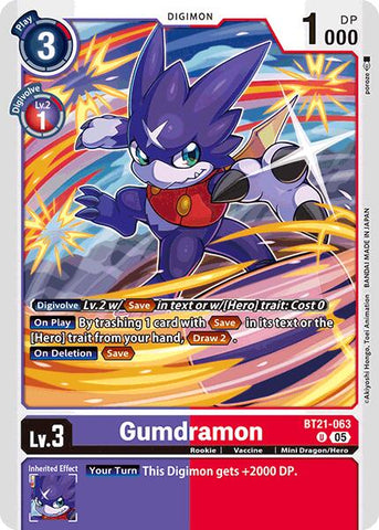 Gumdramon [BT21-063] [Convergence mondiale]