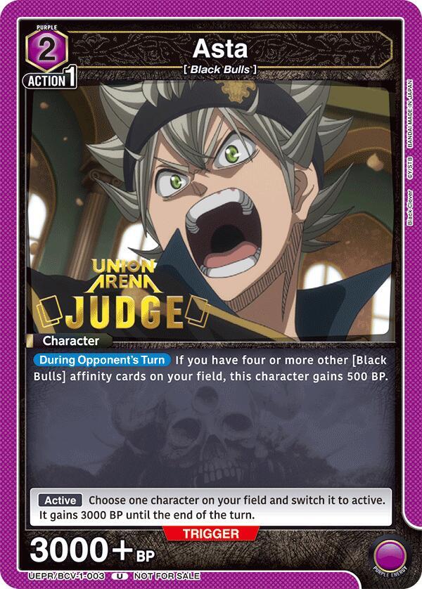 Asta (003) (Judge Pack) - Union Arena Promotion Cards (UEPR)