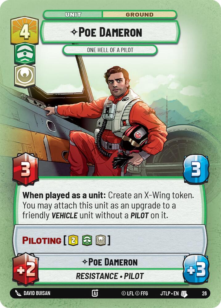 Poe Dameron - Un pilote hors pair (Foil) (26) [Saut dans l'hyperespace : Jeu hebdomadaire]