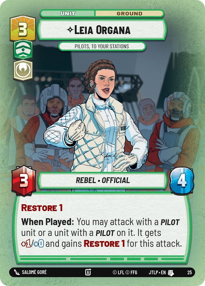 Leia Organa - Pilotes, à vos postes (Foil) (25) [Saut en hyperespace : Jeu hebdomadaire]