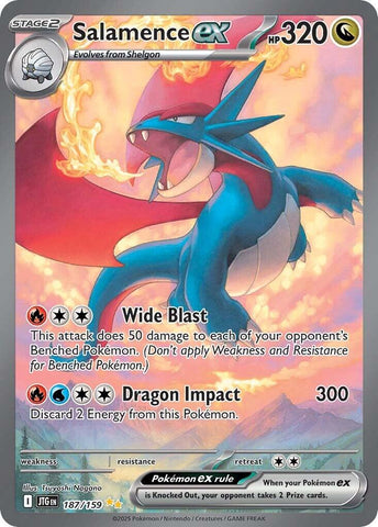 Salamence ex (187/159) [Escarlata y Púrpura: Juntos en el Viaje]