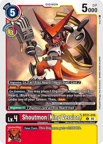 Shoutmon [BT21-016] (Versión Rey) [Convergencia Mundial]