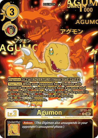 Agumon [ST20-10] (Extracción rara) [Mazo de inicio: Protector de la Luz]
