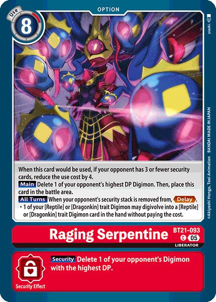 Serpentin Enragé [BT21-093] [Convergence Mondiale]