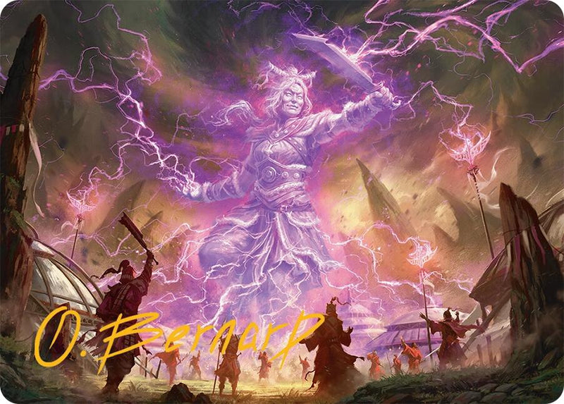 Carte d'art Sourire à la Mort (4/54) (Signature estampée or) [Série d'art Tarkir : Tempête draconique]
