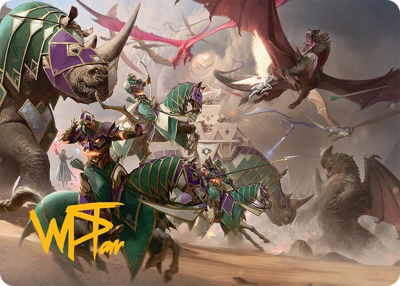 Carte artistique Bataillefront unie (5/54) (Signature estampée or) [Série artistique Tarkir : Oragedragon]