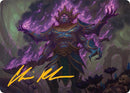 Carte illustrée Rakshasa du pourrissement maudit (13/54) (Signature estampée or) [Série d'illustrations Tarkir : Dracorage]