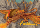 Carte artistique Magmatic Hellkite (34/54) (Signature estampillée or) [Tarkir : série d'illustrations Dragonstorm]