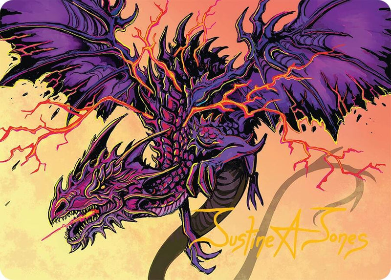 Carte artistique de Rugissement sauvage (35/54) (Signature estampée or) [Tarkir : série artistique Dragonstorm]