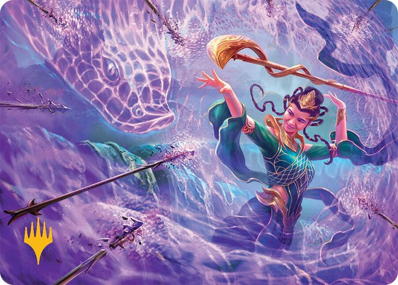Voile en peau de serpent - Carte illustrée (19/54) (Signature estampillée or) [Tarkir : Série artistique Dragonstorm]