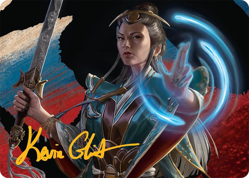 Narset, Maître-faiseuse jeskai Carte artistique (44/54) (Signature estampillée or) [Série artistique Tarkir : Orage draconique]