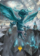 Ugin, Œil des Tourmentes Carte artistique (47/54) (Signature estampillée or) [Série artistique Tarkir : Dracotempête]