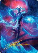 Ugin, œil des tempêtes Carte d'art (48/54) (Signature estampillée or) [Tarkir : Série d'illustrations Dragonstorm]