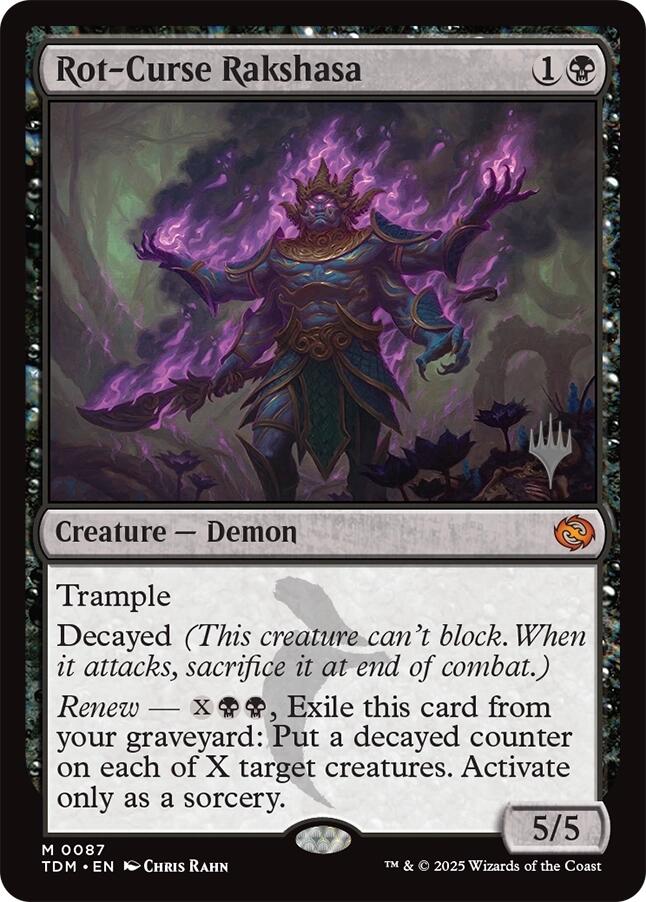 Rakshasa Flétrisseur de Malédiction (Lot promotionnel) [Tarkir : Promos Dragonstorm]