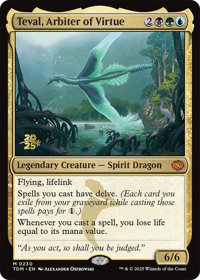 Teval, arbitre de la vertu [Tarkir : promos d'avant-première Dragonstorm]
