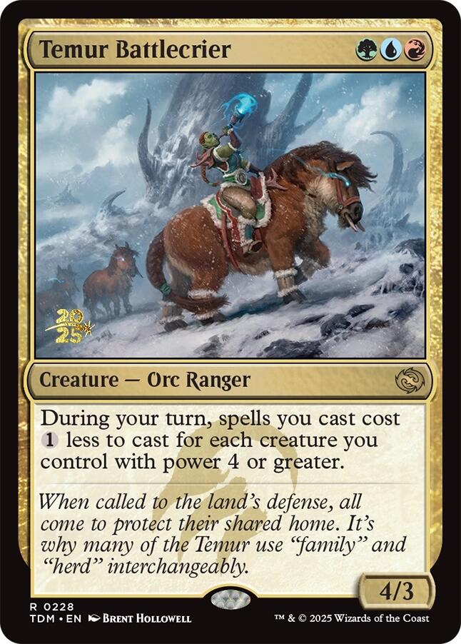 Guerrier hurleur temur [Tarkir : promos d'avant-première Dragonstorm]