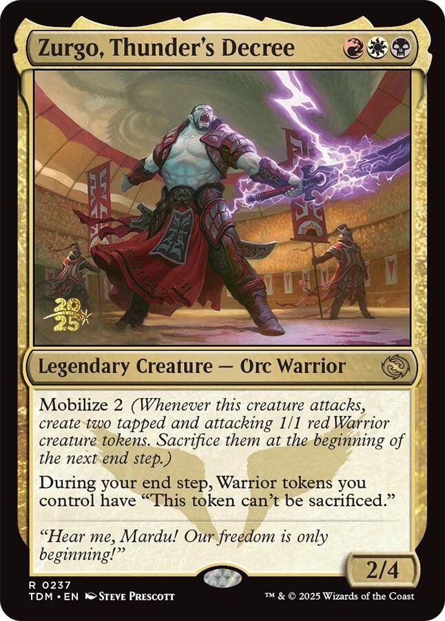 Zurgo, le décret du Tonnerre [Tarkir : Promos d'avant-première Dragonstorm]