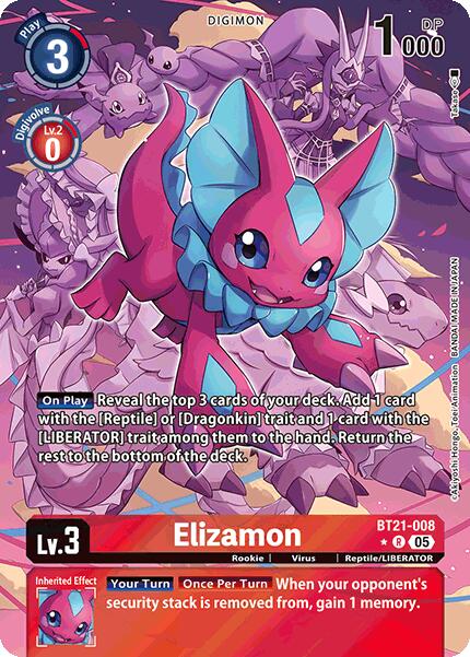 Elizamon [BT21-008] (Illustration alternative) [Convergence mondiale]