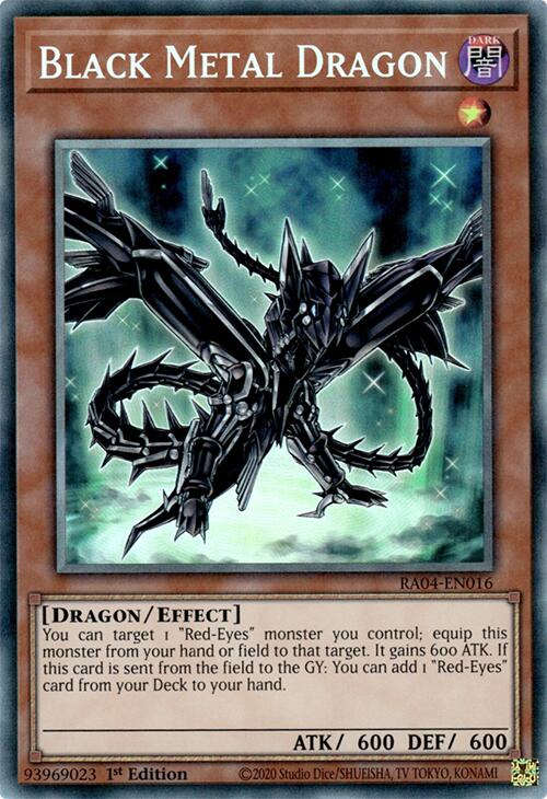 Dragon Noir Métal [RA04-EN016] Collector's Rare Prismatique