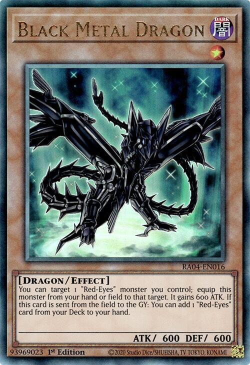 Dragon Noir Métal [RA04-EN016] Prismatic Ultimate Rare