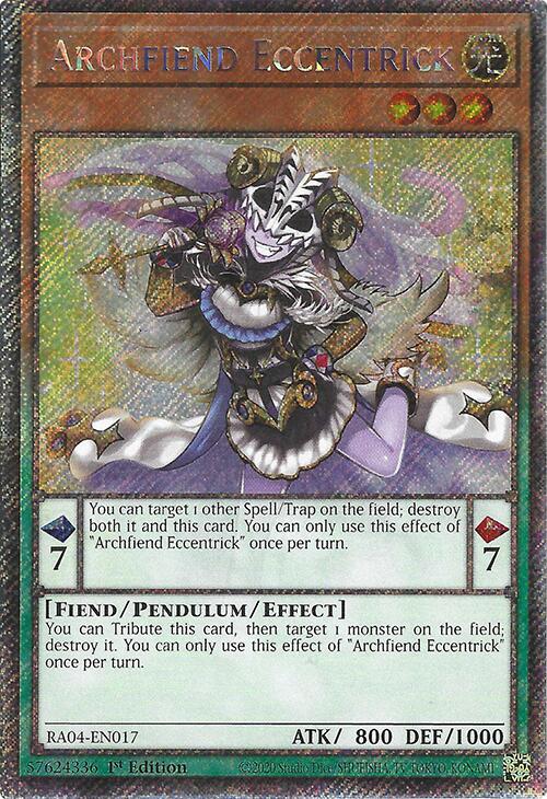 Archfiend Eccentrick [RA04-FR017] Secrète Rare Platine